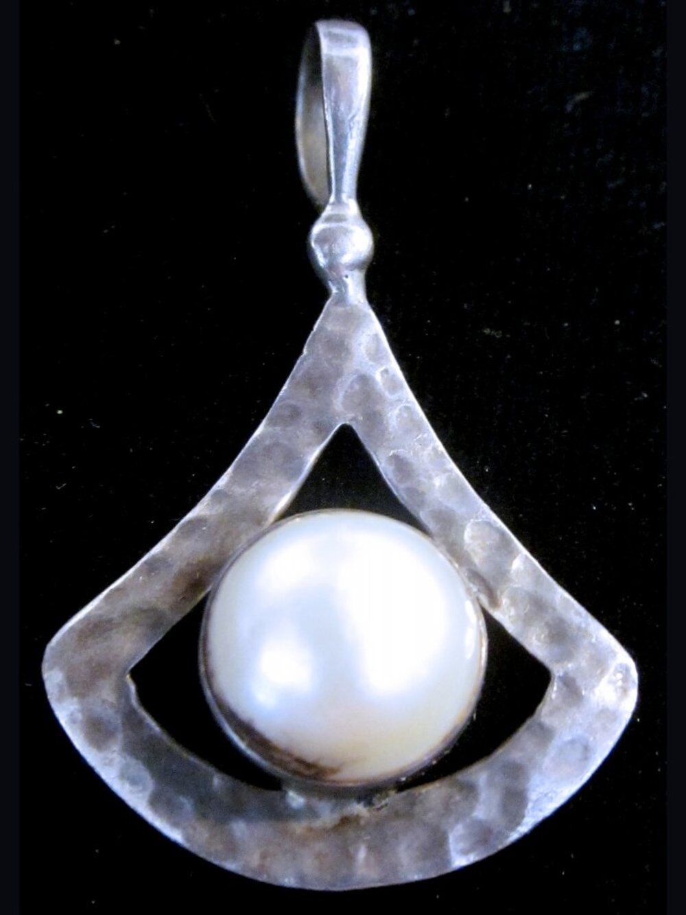 VINTAGE SA925 STERLING SILVER WOMEN’S PENDANT WITH FAUX PEARL